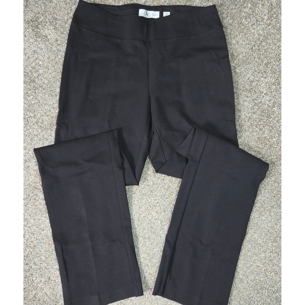 Lena Gabrielle Black Pull On Ponte Straight Leg Pants BC P8909BL Womens Size 10